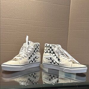 Vans Black and White Checkerboard High-Tops